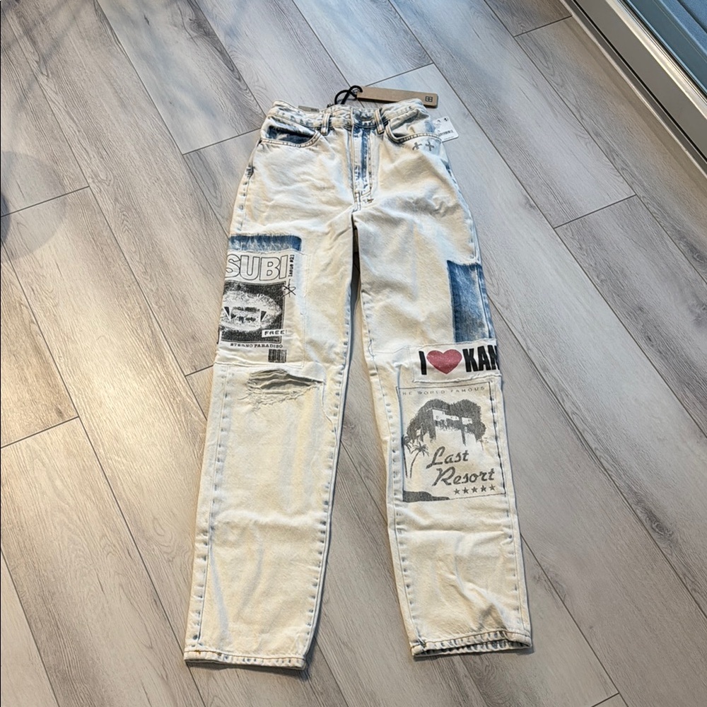 Women’s Ksubi Free People Graphic Bootcut Jeans